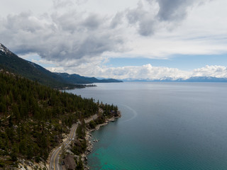 Obraz premium Lake Tahoe Aerial Shoreline
