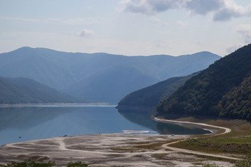 Aerial view of Zhinvali Reservoir