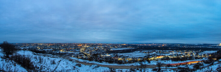 Panorama of the night city