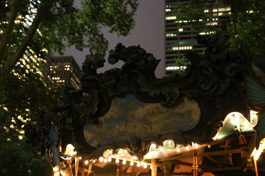 Carousel In Central Park, New York City