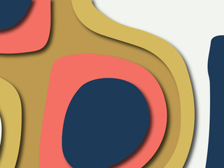 3D abstract paper art style, design layout for business presentations, flyers, posters, prints, decoration, cards, brochure cover.