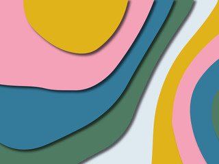 3D abstract paper art style, design layout for business presentations, flyers, posters, prints, decoration, cards, brochure cover.