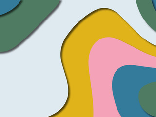 3D abstract paper art style, design layout for business presentations, flyers, posters, prints, decoration, cards, brochure cover.