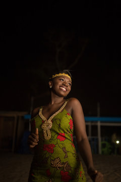 Gorgeous Africa woman dancing