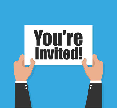 You're invited vector illustration concept image icon