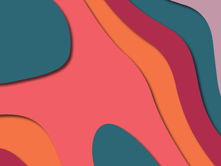 3D abstract paper art style, design layout for business presentations, flyers, posters, prints, decoration, cards, brochure cover.