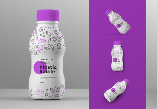 Plastic Bottle Mockup Set