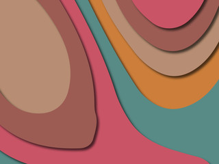 3D abstract paper art style, design layout for business presentations, flyers, posters, prints, decoration, cards, brochure cover.