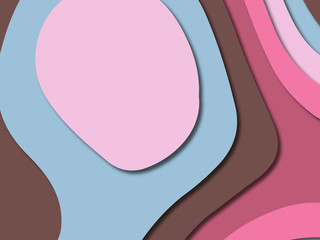 3D abstract paper art style, design layout for business presentations, flyers, posters, prints, decoration, cards, brochure cover.