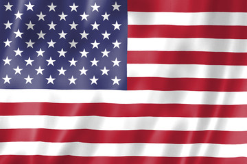 Naklejka premium Flag Of The United States Of America. Illustration. Vector.