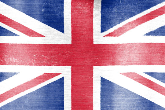 Flag Of The Kingdom Of Great Britain. Steel flag.