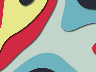 3D abstract paper art style, design layout for business presentations, flyers, posters, prints, decoration, cards, brochure cover.