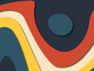 3D abstract paper art style, design layout for business presentations, flyers, posters, prints, decoration, cards, brochure cover.