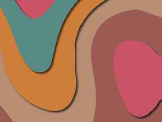 3D abstract paper art style, design layout for business presentations, flyers, posters, prints, decoration, cards, brochure cover.