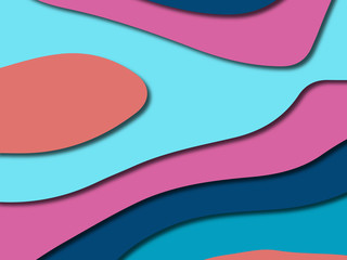 3D abstract paper art style, design layout for business presentations, flyers, posters, prints, decoration, cards, brochure cover.