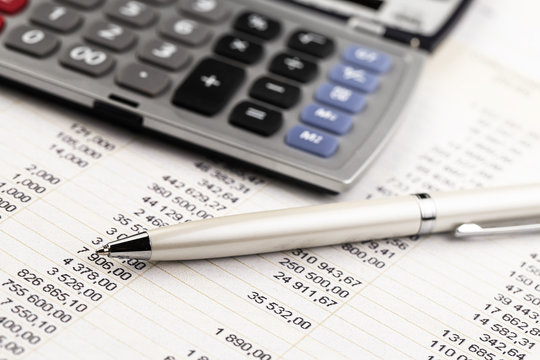 Items for business on a light background on the table, view from the top