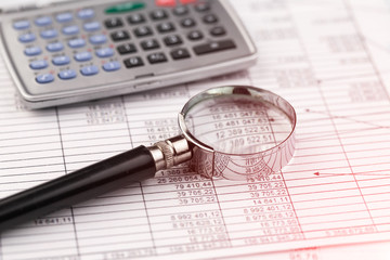 Items for business on a light background on the table, view from the top