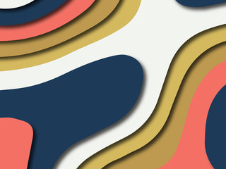 3D abstract paper art style, design layout for business presentations, flyers, posters, prints, decoration, cards, brochure cover.