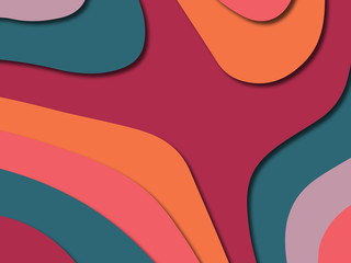 3D abstract paper art style, design layout for business presentations, flyers, posters, prints, decoration, cards, brochure cover.