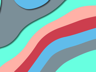 3D abstract paper art style, design layout for business presentations, flyers, posters, prints, decoration, cards, brochure cover.