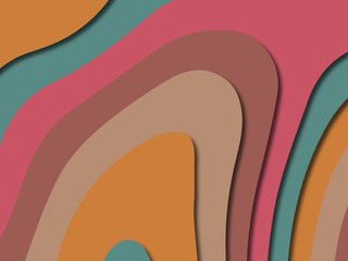 3D abstract paper art style, design layout for business presentations, flyers, posters, prints, decoration, cards, brochure cover.