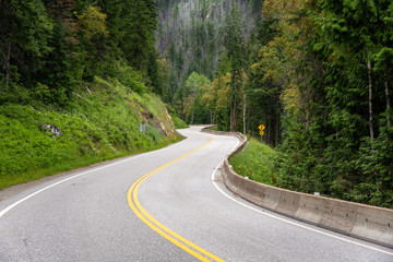Fototapeta premium S cenic Winding Road in the Mountains on a Summer Day
