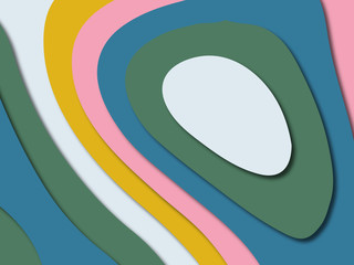 Obraz premium 3D abstract paper art style, design layout for business presentations, flyers, posters, prints, decoration, cards, brochure cover.