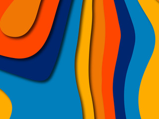 3D abstract paper art style, design layout for business presentations, flyers, posters, prints, decoration, cards, brochure cover.