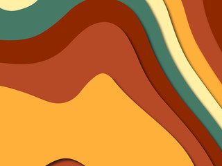 3D abstract paper art style, design layout for business presentations, flyers, posters, prints, decoration, cards, brochure cover.