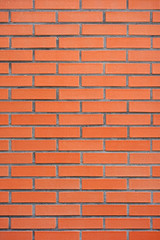 New Red Brick wall for background or texture. Red brick wall texture background