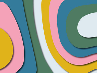 Obraz premium 3D abstract paper art style, design layout for business presentations, flyers, posters, prints, decoration, cards, brochure cover.