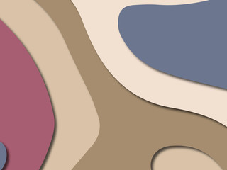 3D abstract paper art style, design layout for business presentations, flyers, posters, prints, decoration, cards, brochure cover.