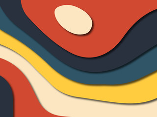 3D abstract paper art style, design layout for business presentations, flyers, posters, prints, decoration, cards, brochure cover.