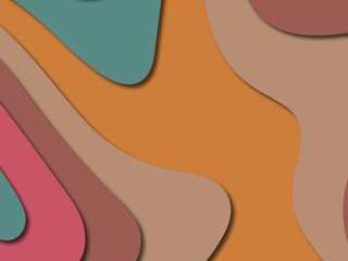 3D abstract paper art style, design layout for business presentations, flyers, posters, prints, decoration, cards, brochure cover.