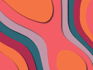 Obraz premium 3D abstract paper art style, design layout for business presentations, flyers, posters, prints, decoration, cards, brochure cover.