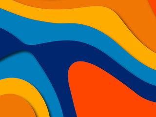 3D abstract paper art style, design layout for business presentations, flyers, posters, prints, decoration, cards, brochure cover.