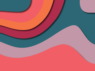 3D abstract paper art style, design layout for business presentations, flyers, posters, prints, decoration, cards, brochure cover.