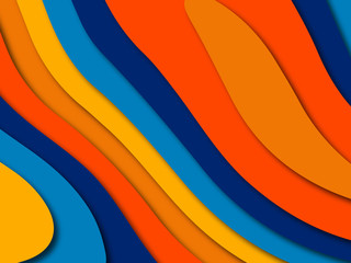 Obraz premium 3D abstract paper art style, design layout for business presentations, flyers, posters, prints, decoration, cards, brochure cover.