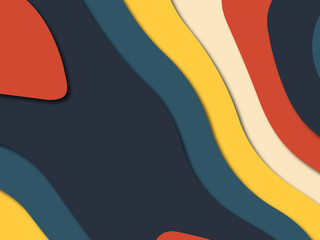 3D abstract paper art style, design layout for business presentations, flyers, posters, prints, decoration, cards, brochure cover.