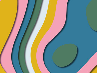 3D abstract paper art style, design layout for business presentations, flyers, posters, prints, decoration, cards, brochure cover.