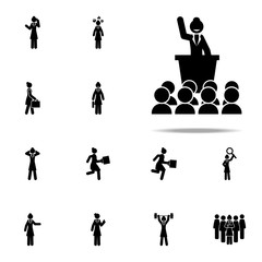 businesswoman, politician icon. businesswoman icons universal set for web and mobile