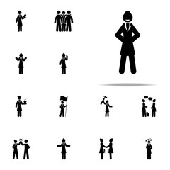 strong, businesswoman icon. businesswoman icons universal set for web and mobile