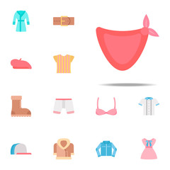 Bandana color icon. Clothes icons universal set for web and mobile