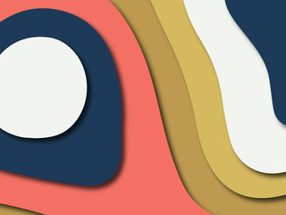 3D abstract paper art style, design layout for business presentations, flyers, posters, prints, decoration, cards, brochure cover.