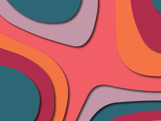 3D abstract paper art style, design layout for business presentations, flyers, posters, prints, decoration, cards, brochure cover.