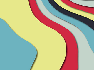 3D abstract paper art style, design layout for business presentations, flyers, posters, prints, decoration, cards, brochure cover.