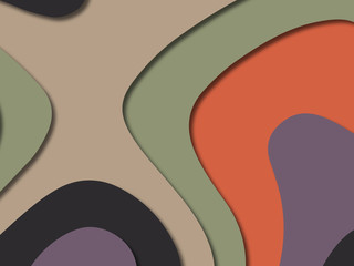 3D abstract paper art style, design layout for business presentations, flyers, posters, prints, decoration, cards, brochure cover.