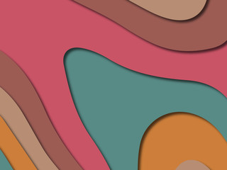 3D abstract paper art style, design layout for business presentations, flyers, posters, prints, decoration, cards, brochure cover.