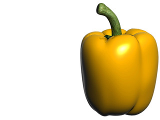 3d render yellow pepper