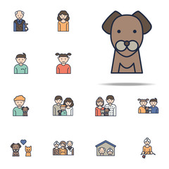 dog cartoon icon. Family icons universal set for web and mobile